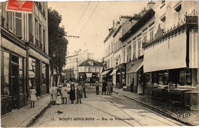 Carte postale ancienne Rosny-sous-Bois Rue de Villemomble à Rosny-sous-Bois