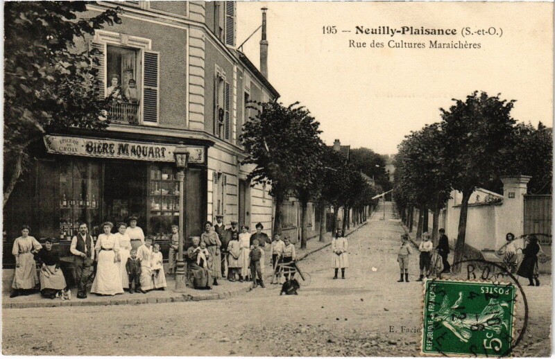 Carte postale ancienne Neuilly-Plaisance Rue des Cultures maraicheres à Neuilly-Plaisance