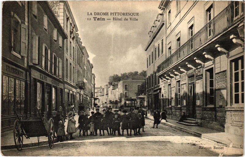 Carte postale ancienne Train Hotel de Ville