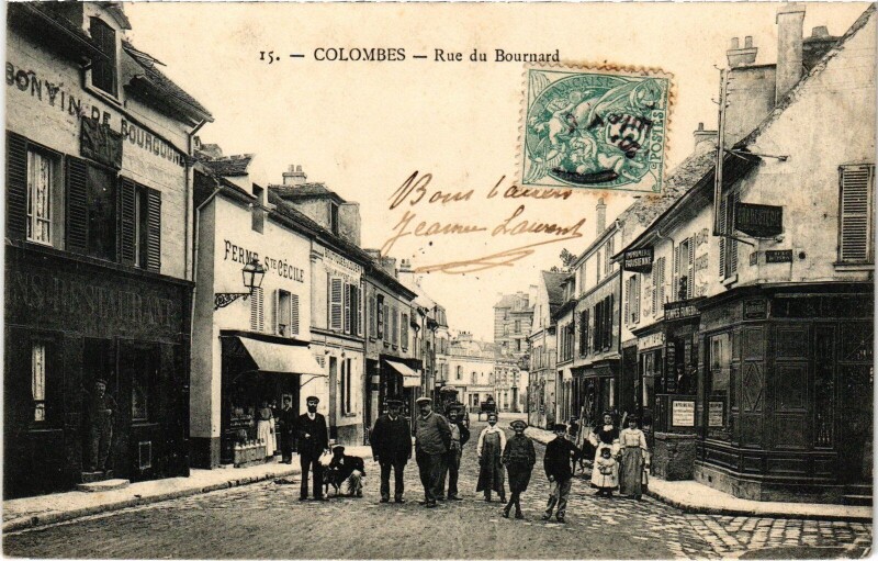 Carte postale ancienne Colombes Rue du Bournard à Colombes