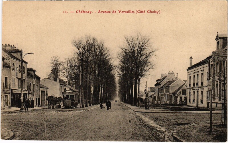 Carte postale ancienne Chatenay Avenue de Versailles