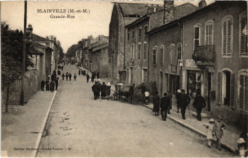 Carte postale ancienne Blainville Grande Rue