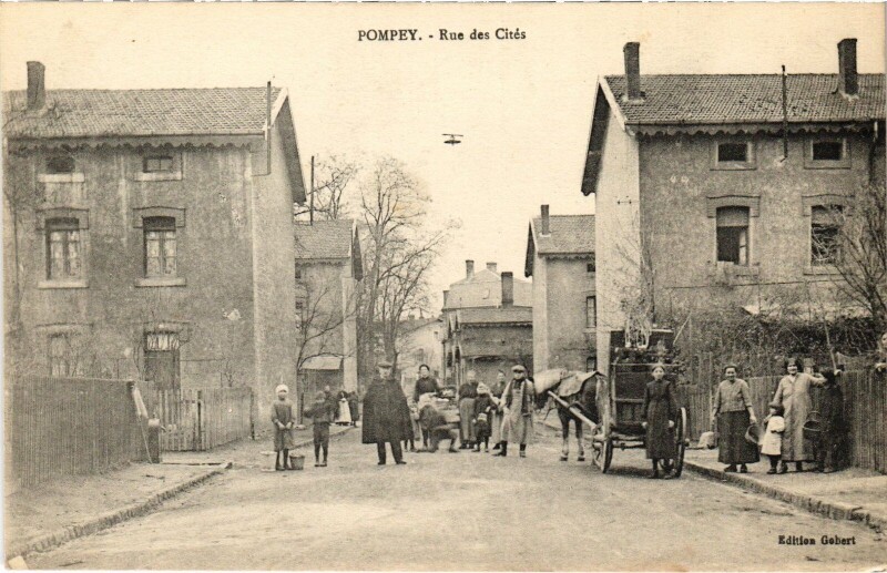 Carte postale ancienne Pompey Rue des Cités à Pompey
