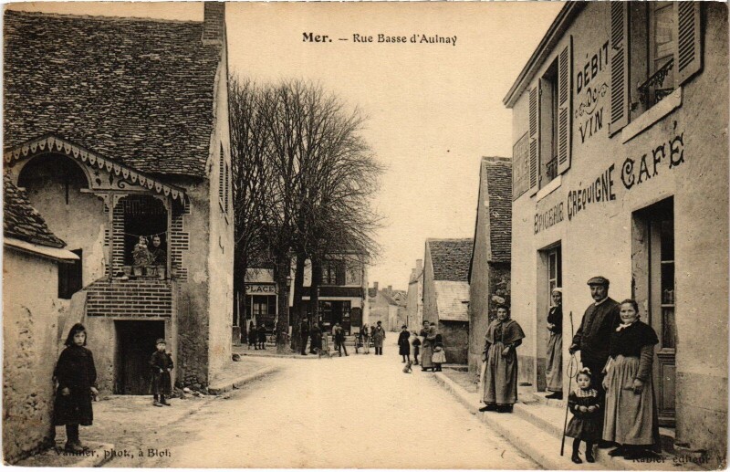 Carte postale ancienne Mer rue Basse d'Aulnay