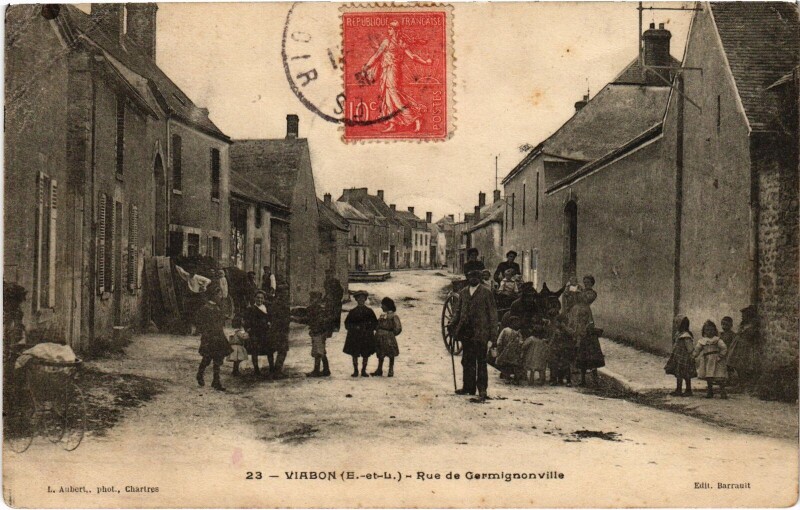 Carte postale ancienne Viabon Rue de Germignonville