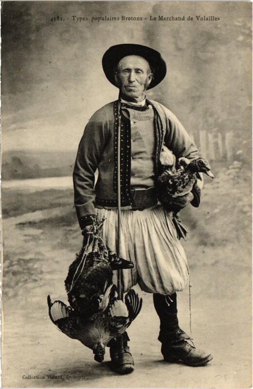 Carte postale ancienne Marchand de voailles Folklore
