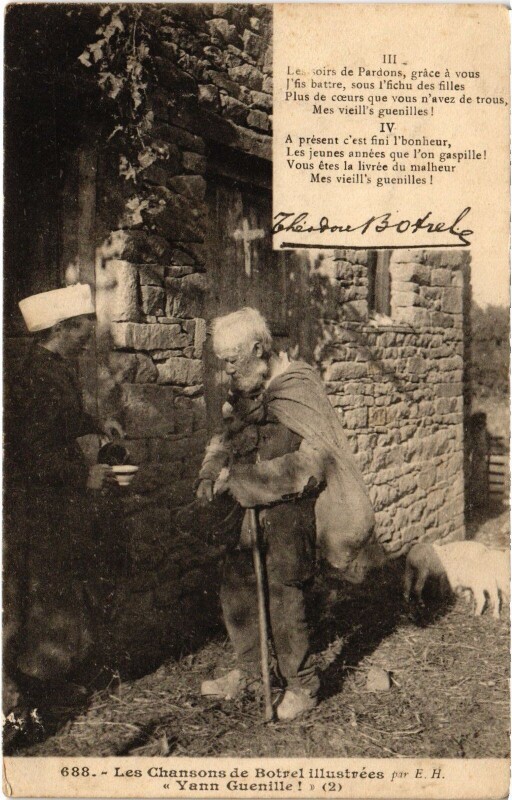 Carte postale ancienne Chansons de Botrel Folklore