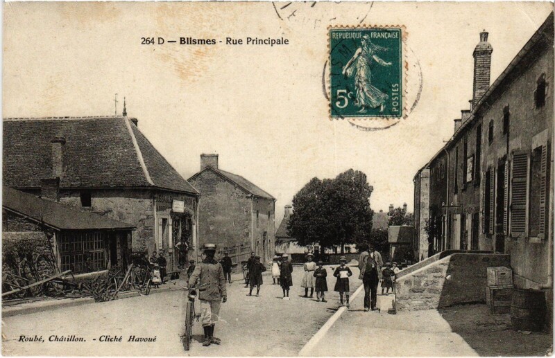 Carte postale ancienne Blismes Rue Principale à Blismes