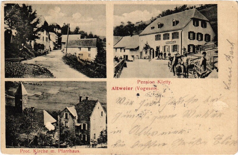 Carte postale ancienne Altweiler Pension Kletty