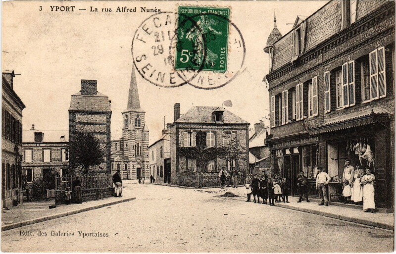Carte postale ancienne Yport Rue Alfred Nunes à Yport