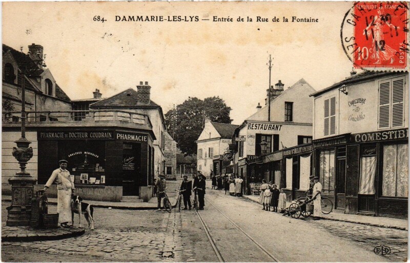 Carte postale ancienne Dammarie-les-Lys Entrée Rue de la Fontaine à Dammarie-les-Lys