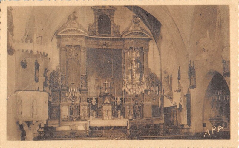 Carte postale ancienne Ginestas - Interieur De L'Eglise à Ginestas