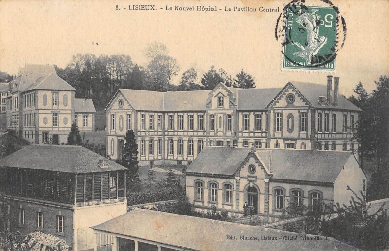 Carte postale ancienne Lisieux - Nouvel Hopital à Lisieux