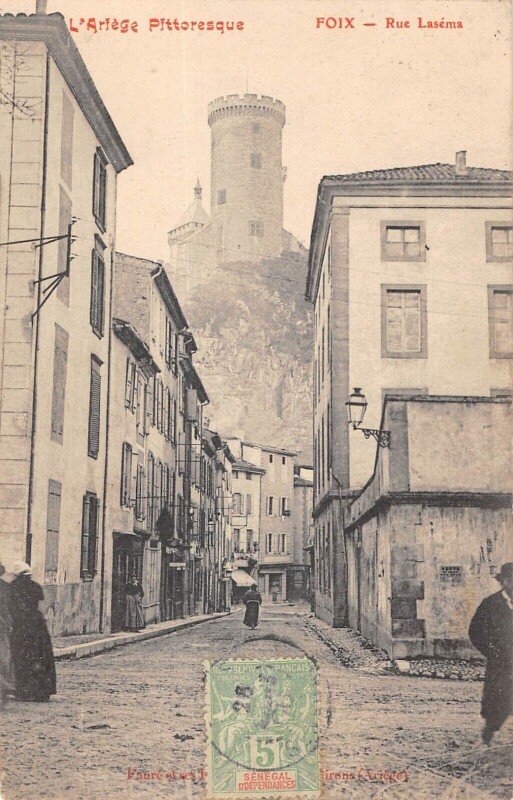 Carte postale ancienne Foix Rue Lasema