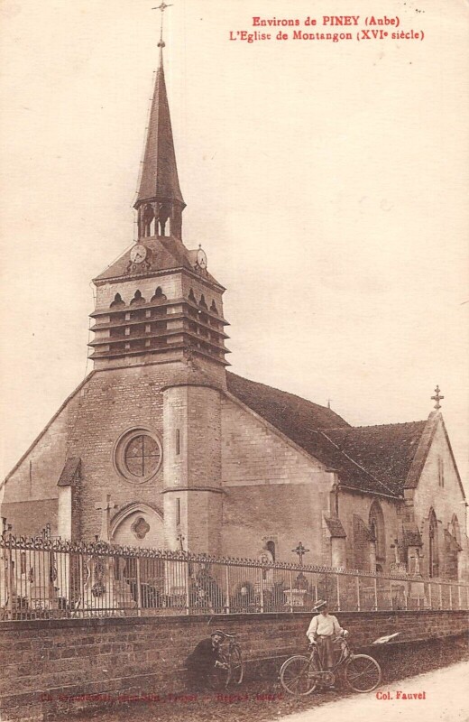 Carte postale ancienne Environs De Piney - Eglise De Montangon à Piney