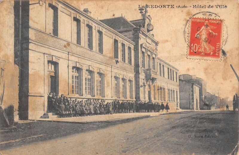 Carte postale ancienne La Redorte - Hotel De Ville à La Redorte