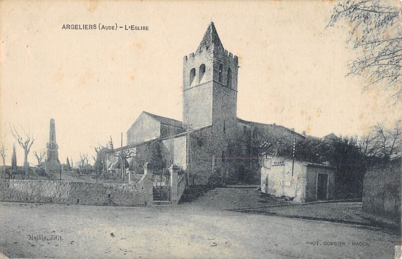 Carte postale ancienne Argeliers - Eglise à Argeliers
