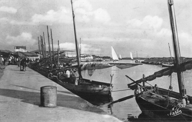 Carte postale ancienne La Nouvelle - Bateaux De Peche Au Port
