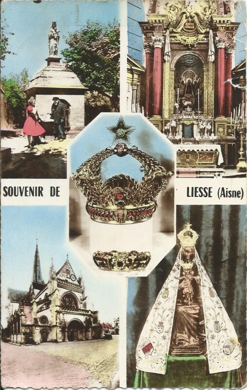 Carte postale ancienne Souvenir de Liesse à Liesse-Notre-Dame