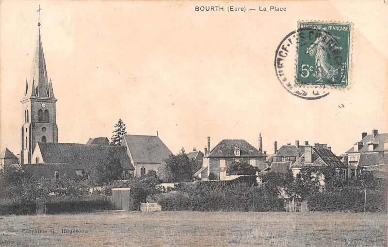 Carte postale ancienne Bourth - La Place à Bourth
