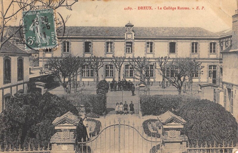 Carte postale ancienne Dreux - Le College Rotrou à Dreux