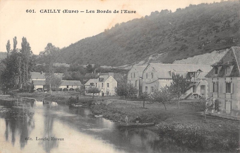 Carte postale ancienne Cailly - Les Bords De L'Eure à Ailly