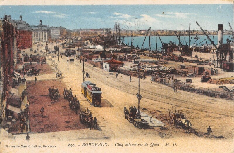 Carte postale ancienne Bordeaux - Cinq Kilometres De Quai à Bordeaux