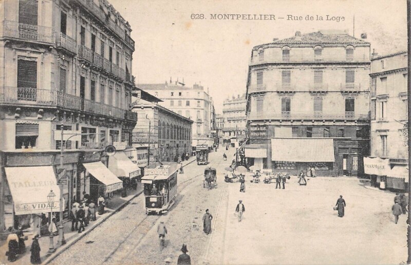Carte postale ancienne Montpellier - Rue De La Loge à Montpellier