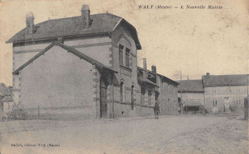 Carte postale ancienne Waly - Nouvelle Mairie
