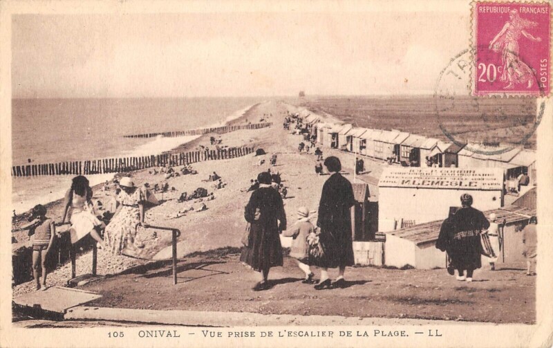 Carte postale ancienne Onival - Vue Prise De L'Escalier De La Plage