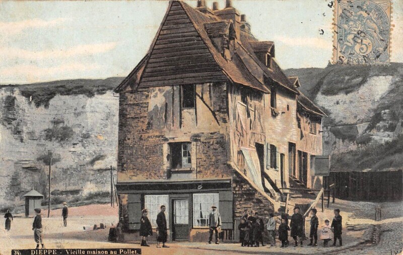 Carte postale ancienne Dieppe - Vieille Maison Au Pollet à Dieppe
