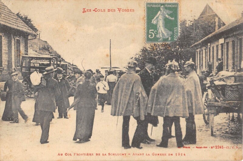 Carte postale ancienne Cols Des Vosges - Au Col Frontiere De La Schlucht