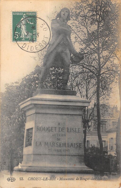 Carte postale ancienne Choisy Le Roi - Monument Rouget De L'Isle à Choisy-le-Roi