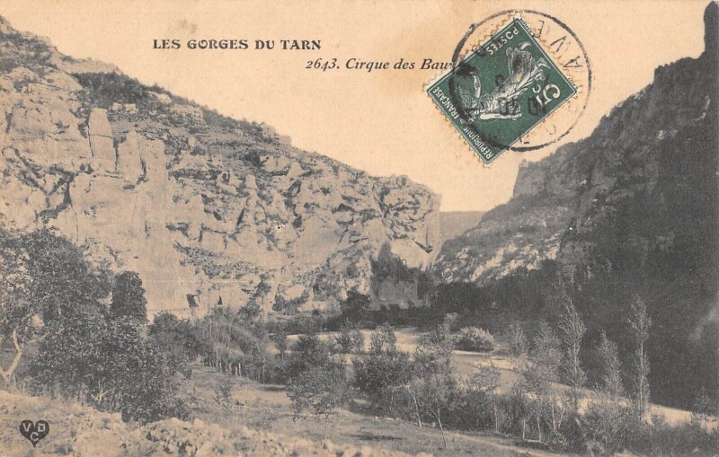 Carte postale ancienne Les Gorges Du Tarn - Cirque Des Baux