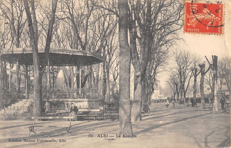 Carte postale ancienne Albi - Le Kiosque