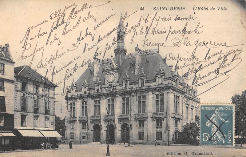 Carte postale ancienne Saint Denis - Hotel De Ville à Saint-Denis