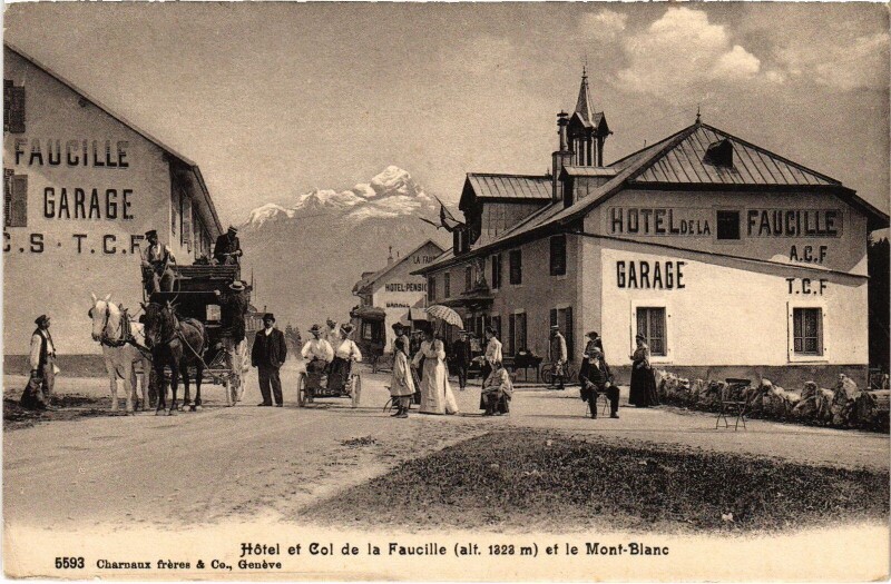 Carte postale ancienne Col de la Faucille Le Mont Blanc