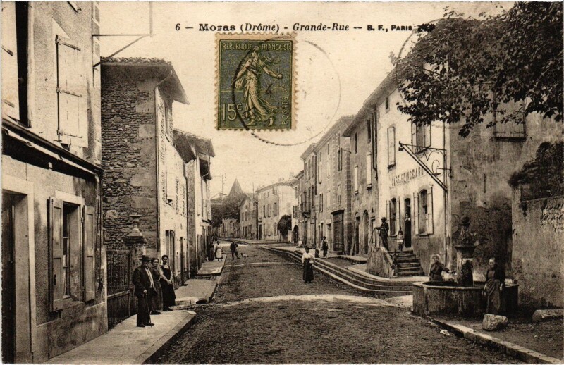 Carte postale ancienne Moras Grande Rue