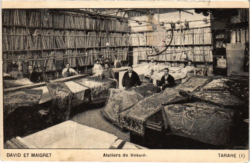 Carte postale ancienne Tarare David et maigret Atelirs de Dessin à Tarare