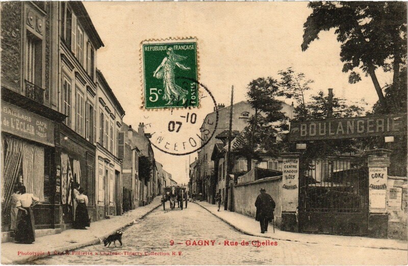 Carte postale ancienne Gagny Rue de Chelles à Gagny