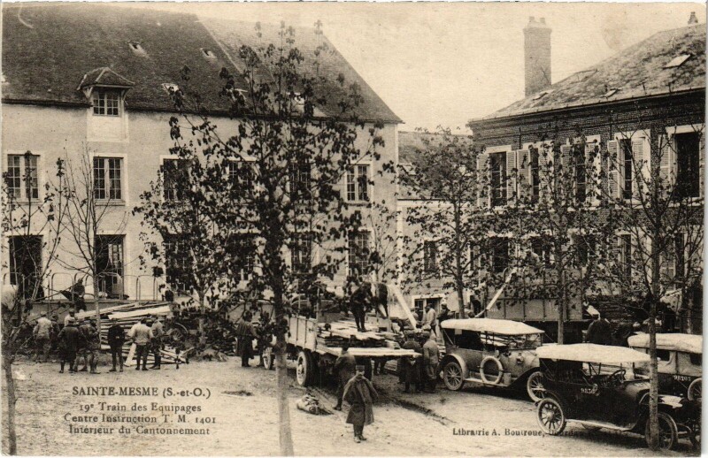 Carte postale ancienne Sainte-Mesme Train des Equipages à Sainte-Mesme