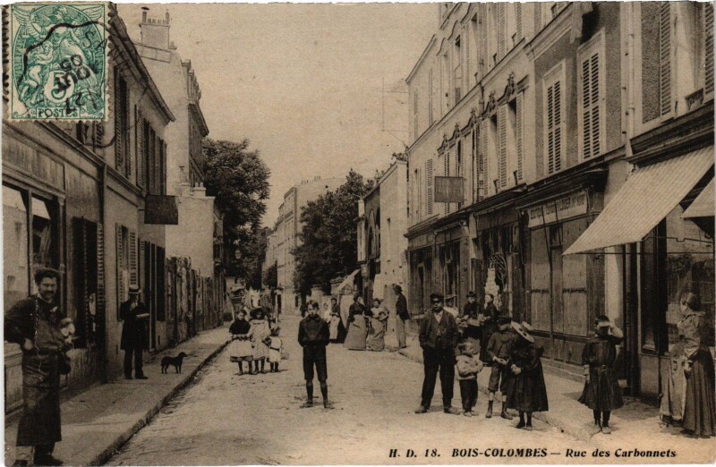 Carte postale ancienne Bois-Colombes Rue des Carbonnets à Bois-Colombes