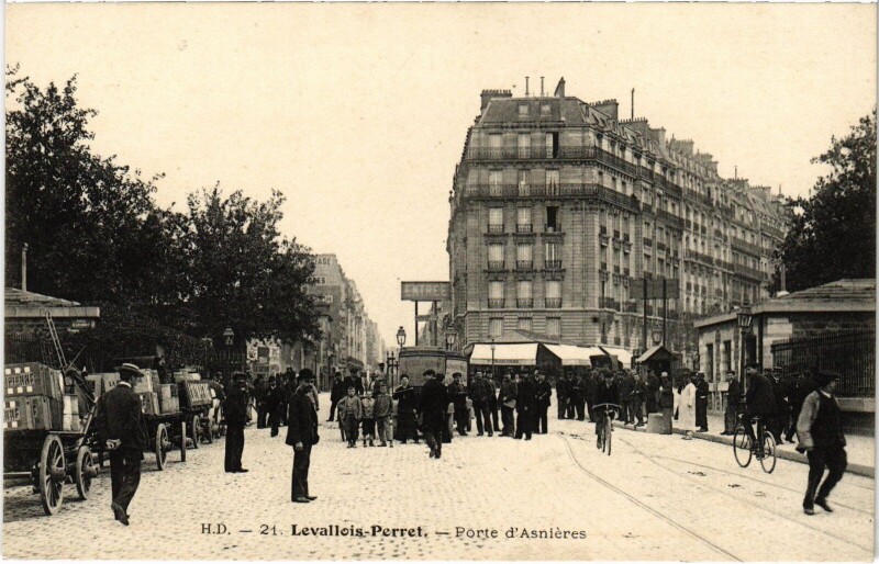 Carte postale ancienne Porte d'Asnières à Paris 17e