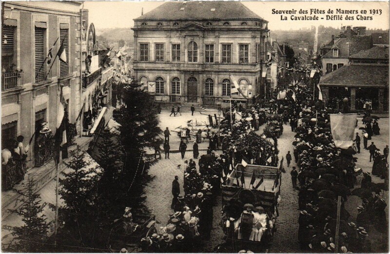 Carte postale ancienne Fetes de Mamers La Cavalcade Défilé des Chars à Mamers