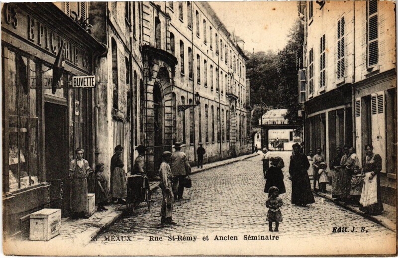 Carte postale ancienne Meaux Rue Saint-Rémy Ancien Séminaire à Meaux