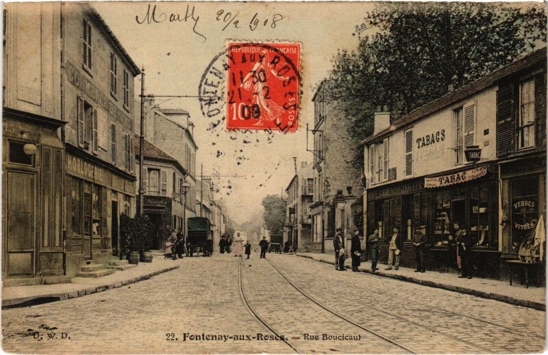 Carte postale ancienne Fontenay-aux-Roses Rue Boucicaut à Fontenay-aux-Roses