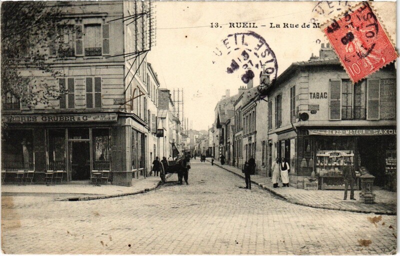 Carte postale ancienne Rueil Rue