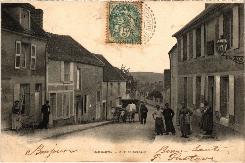 Carte postale ancienne Dammartin Rue principale