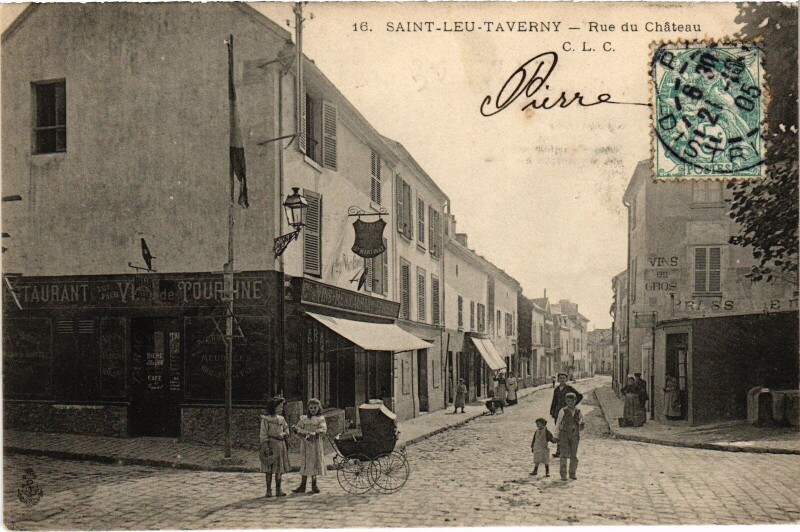 Carte postale ancienne Saint-Leu-Taverny Rue du Chateau à Taverny