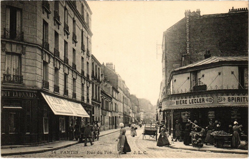 Carte postale ancienne Pantin Rue du Pré à Pantin